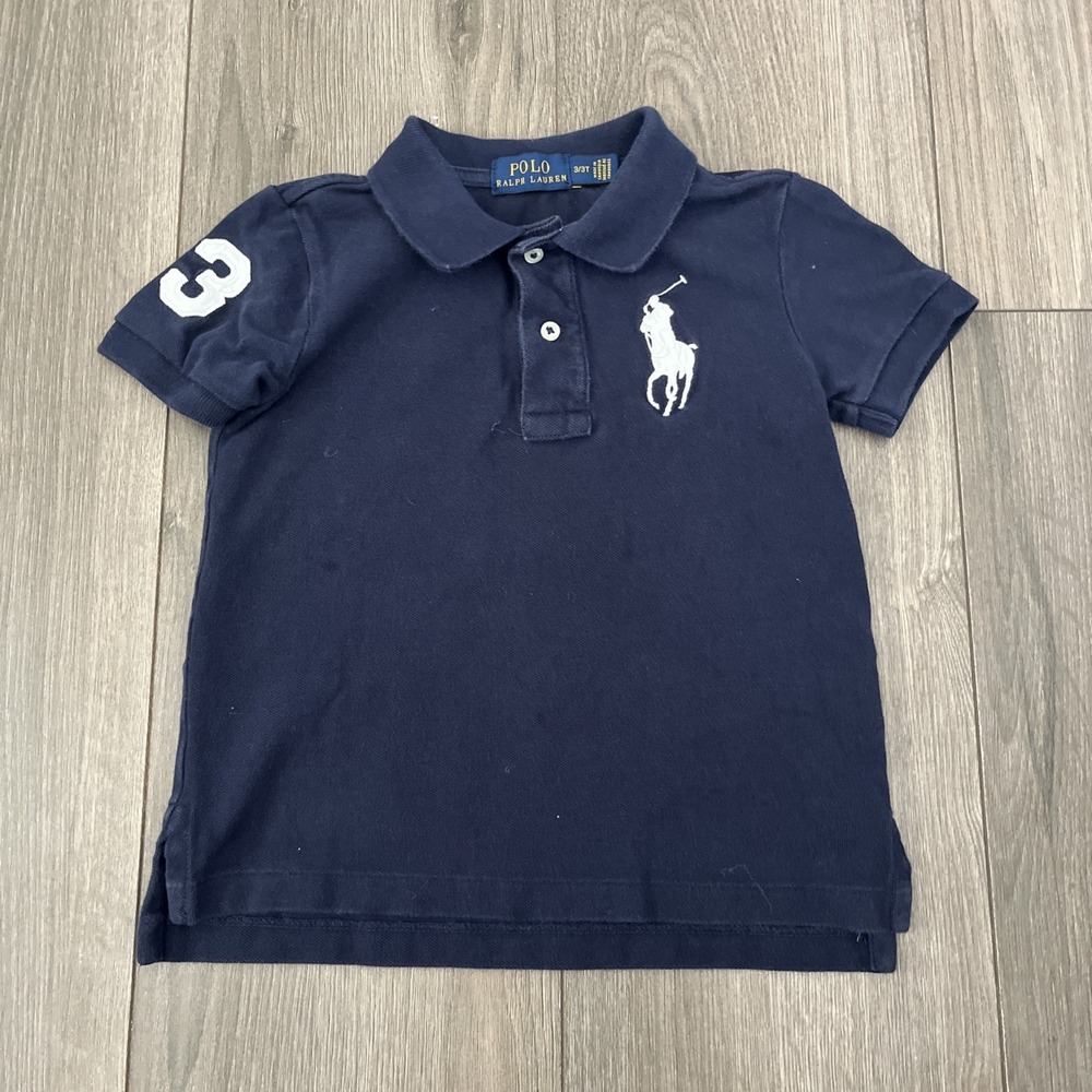 Polo Ralph Lauren Toddler 3T Knit Polo Big Pony Blue